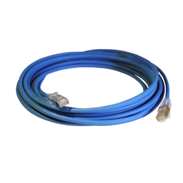 Cordon de brassage et utilisateurs RJ45 LCS³ catégorie 6 Haute Densité F/UTP blindé impédance 100ohms - 5m - LSOH bleu