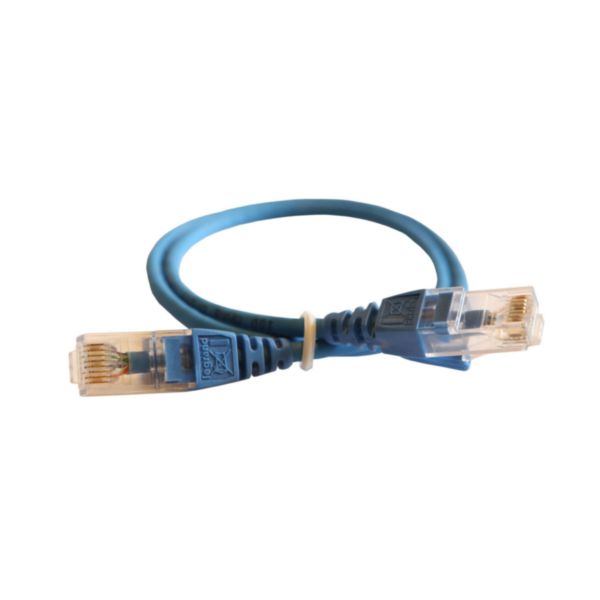 Cordon de brassage et utilisateurs RJ45 LCS³ catégorie 6 Haute Densité U/UTP écranté impédance 100ohms - 0,5m - LSOH bleu