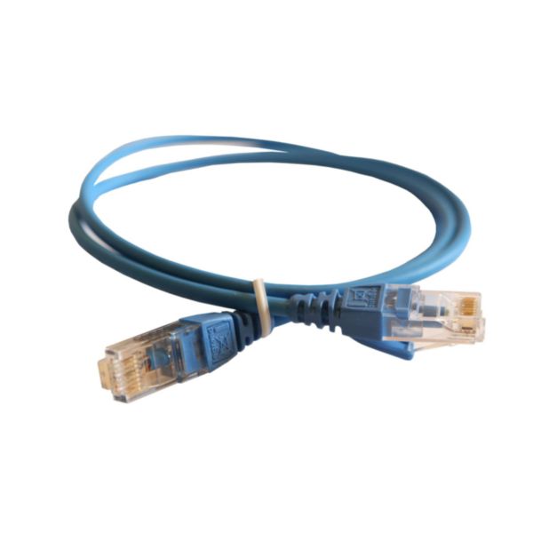 Cordon de brassage et utilisateurs RJ45 LCS³ catégorie 6 Haute Densité U/UTP écranté impédance 100ohms - 1m - LSOH bleu