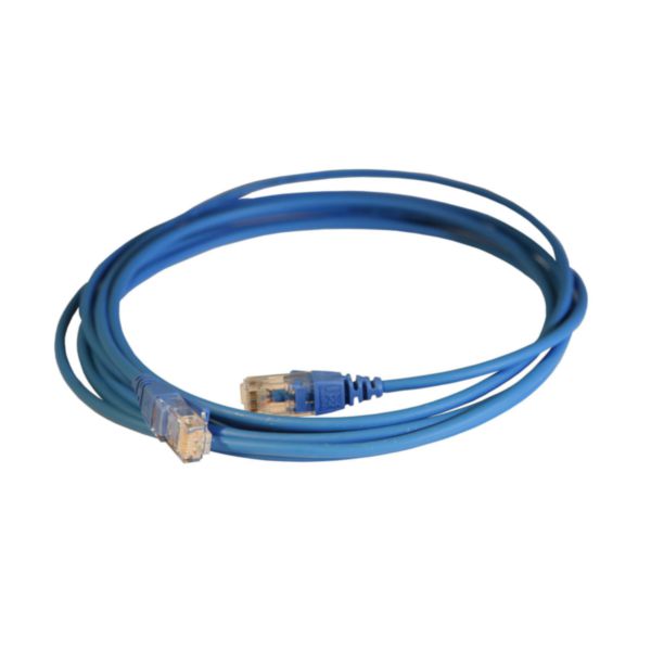 Cordon de brassage et utilisateurs RJ45 LCS³ catégorie 6 Haute Densité U/UTP écranté impédance 100ohms - 3m - LSOH bleu