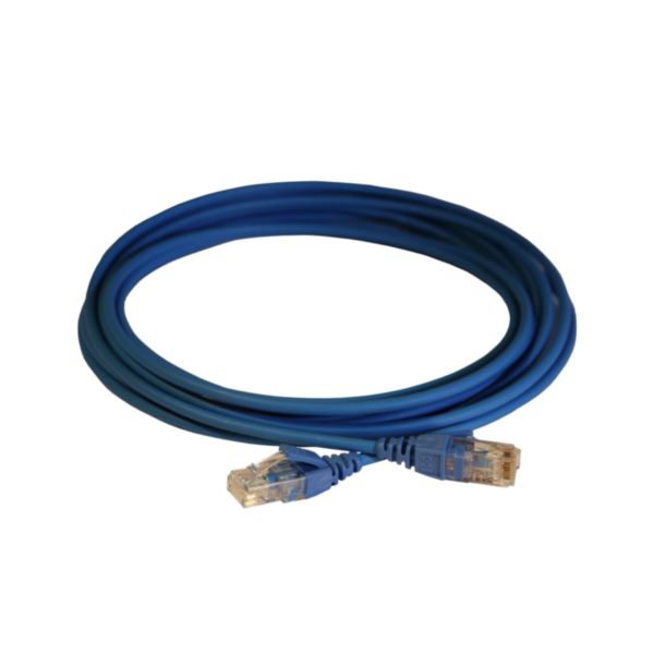 Cordon de brassage et utilisateurs RJ45 LCS³ catégorie 6 Haute Densité U/UTP écranté impédance 100ohms - 5m - LSOH bleu