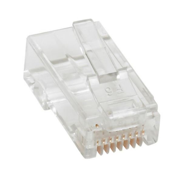 Fiche RJ45 catégorie 6 UTP à sertir pour câble rond