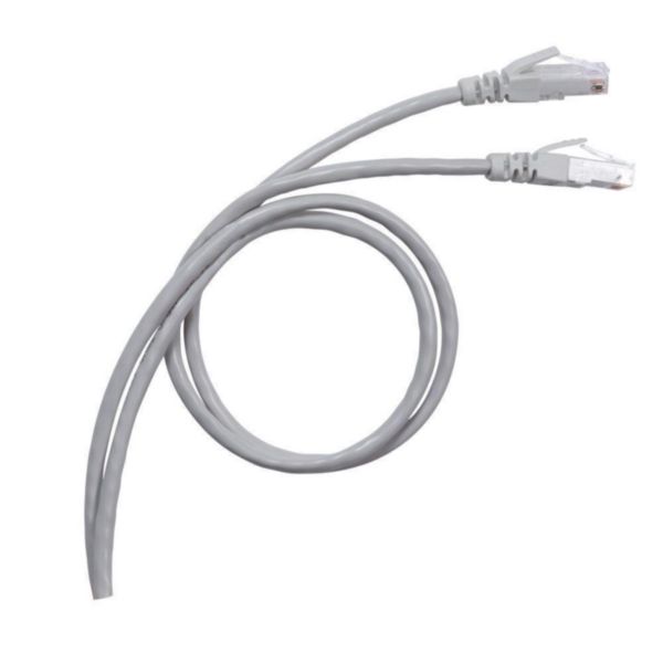 Cordon RJ45 standard catégorie 6 F/UTP LSOH gris 1m