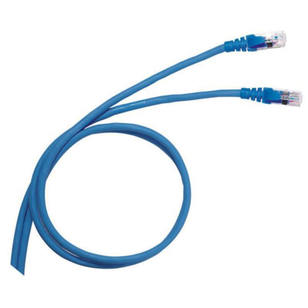 Cordon de brassage et utilisateurs RJ45 LCS³ catégorie 6 SF/UTP blindé impédance 100ohms - longueur 2m - PVC bleu