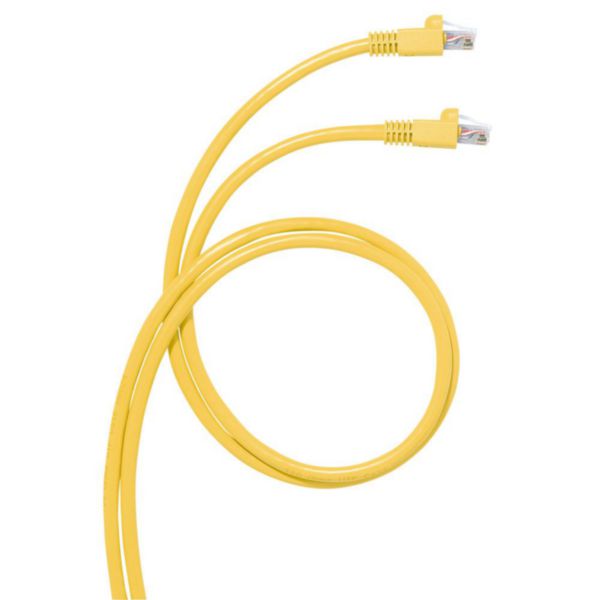 Cordon de brassage et utilisateurs RJ45 LCS³ catégorie 6A S/FTP blindé en PVC jaune - 10m