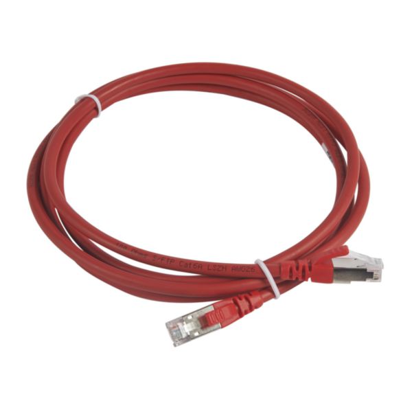 Cordon de brassage et utilisateurs RJ45 LCS³ catégorie 6A S/FTP blindé impédance 100ohms - longueur 2m - LSOH RAL3020