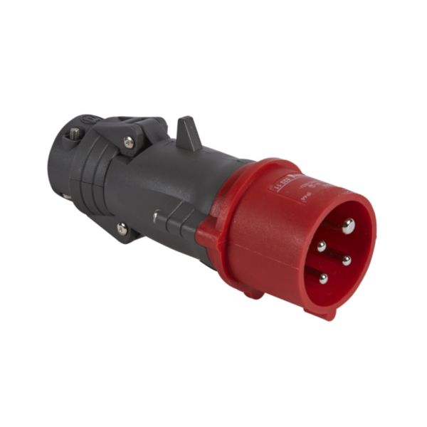 Fiche droite hypra 3P+T 16a 440/460v plastique IP44