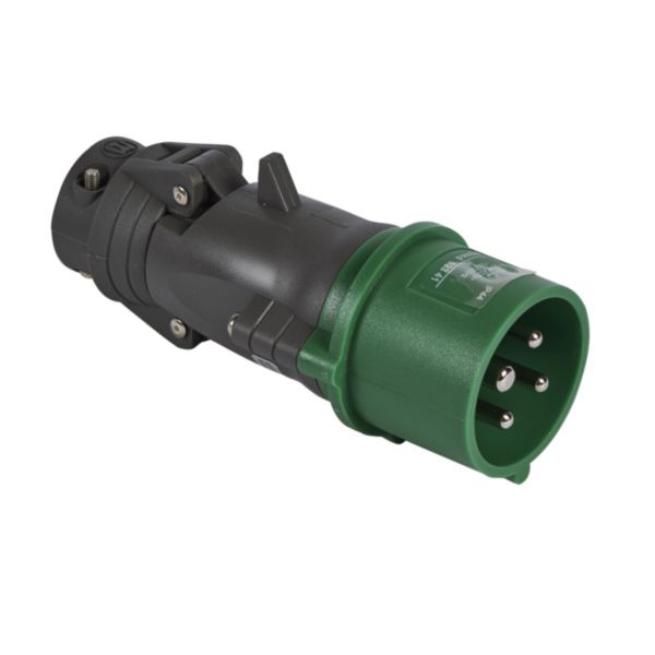 Fiche droite hypra 3P+T 16a 300/500hz plastique IP44