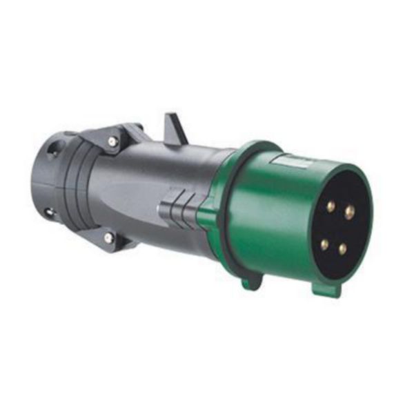 Fiche droite hypra 3P+T 32a 100/300hz plastique IP44