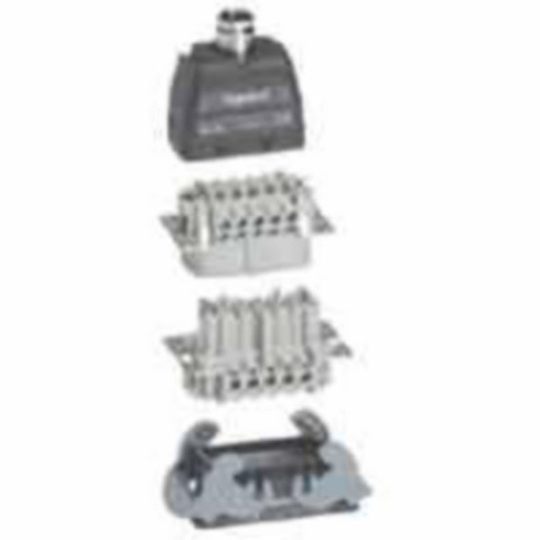 Kit de connecteur multipôles encastré sortie verticale Hypra 400V 32A 6P+T
