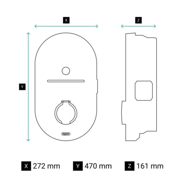 Borne de recharge Green'up Home monophasée 3,7kW AC Mode 2 + Mode 3