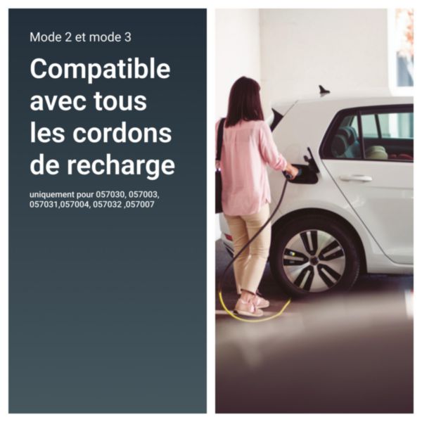 Borne de recharge Green'up Home monophasée 3,7kW AC Mode 2 + Mode 3