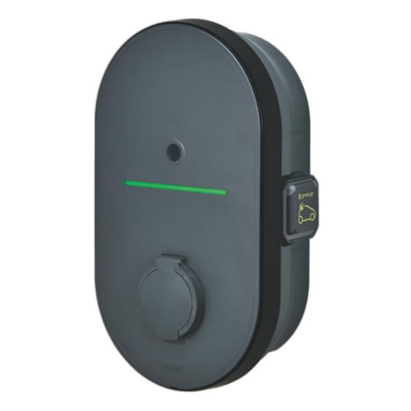 Borne de recharge Green'up Home monophasée AC 3,7kW - Mode 2 + Mode 3 - avec inter diff. et déclencheur à émission disjoncteur Ph/N