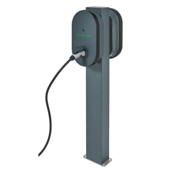 Borne de recharge Green'up Home triphasée AC 22kW - Mode 3 - avec disjoncteur diff. et déclencheur à émission