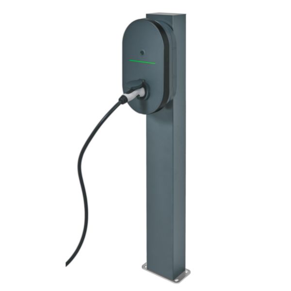 Borne de recharge Green'up Home triphasée AC 22kW - Mode 3 - avec disjoncteur diff. et déclencheur à émission