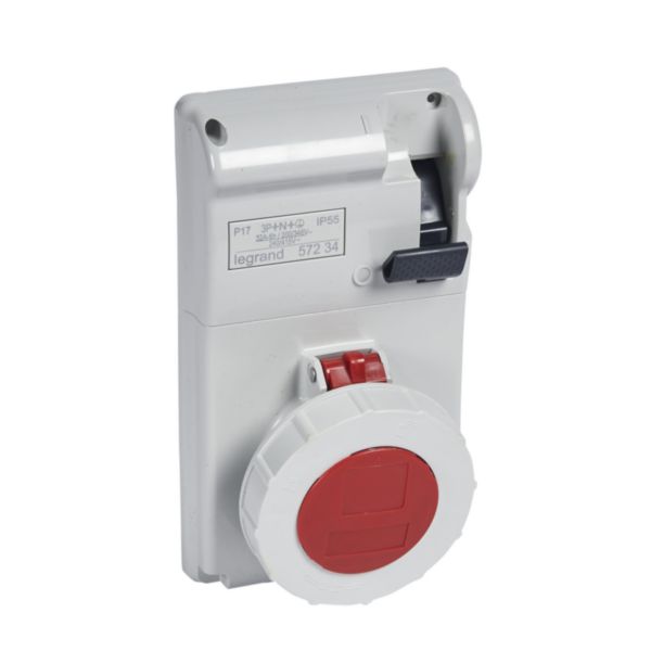 Coffret de prise p17 IP55 encastré avec prise 4P+T 32a 400v