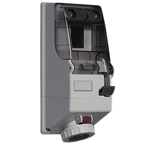 Coffret p17 avec rail encastré avec prise 4P+T 32a 400v IP66