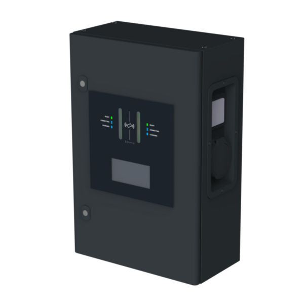 Borne de recharge Green'UP CONTROL 7/22kW - Mode 3 1P/3P - lecteur RFID + GSM Wi-Fi/LAN - Installation murale ou sur pied -IP55 IK10