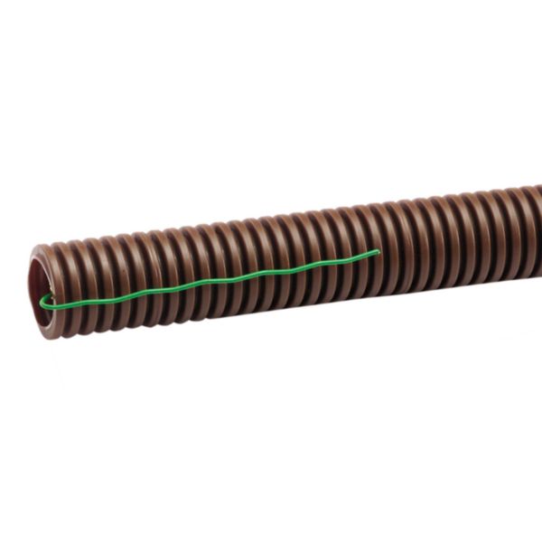 Conduit ICTA TurboGliss® Ø20mm pour courant fort avec tire-fils et marquage métrique - RAL8014