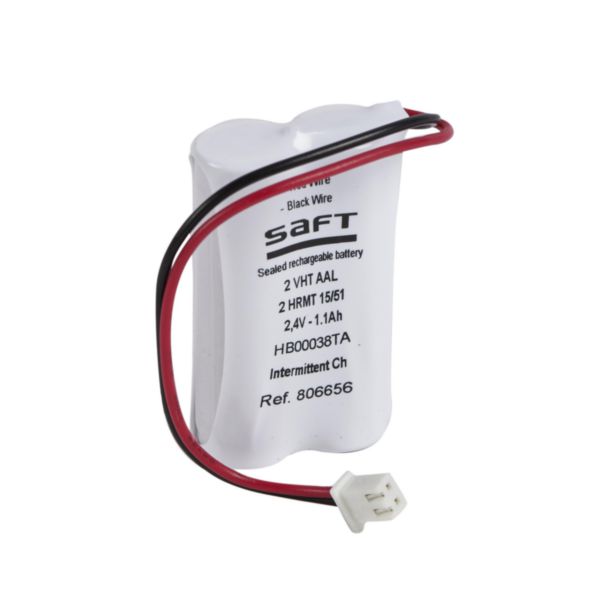Batterie Ni-Mh 2,4V 1,1Ah pour maintenance blocs Kickspot d'évacuation, BAES + BAEH ou BAEH ECO2
