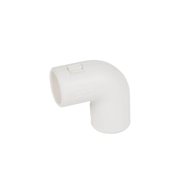 Coude équerre 90° IP40 Ø16mm - blanc RAL9010 antimicrobien