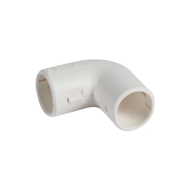 Coude équerre 90° IP40 Ø20mm - blanc RAL9010 antimicrobien