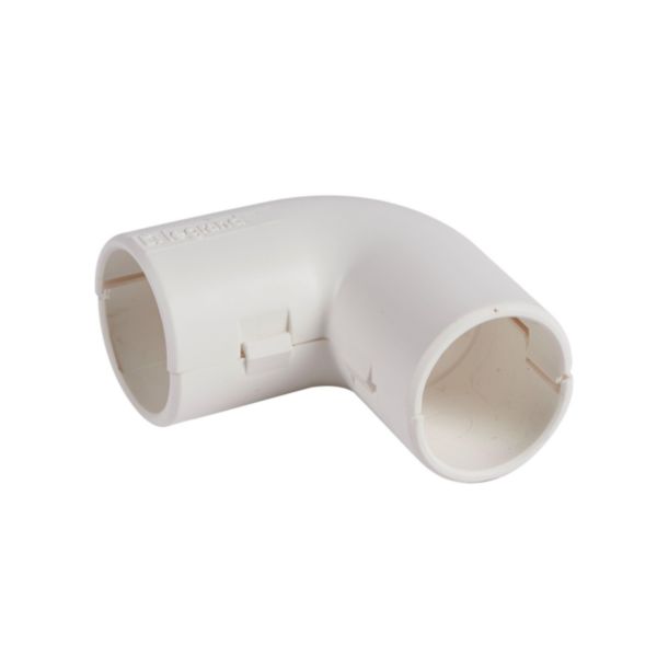 Coude équerre 90° IP40 Ø25mm - blanc RAL9010 antimicrobien