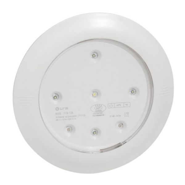 BAES d'ambiance encastré à LEDs Kickspot IP40 IK04 plastique SATI Connecté pour ERP et ERT