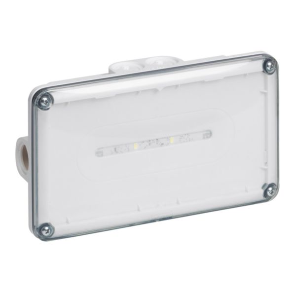 BAEH pour habitation à LEDs 8lm-5h plastique IP66-IK10 SATI dressable