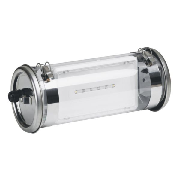 BAES d'ambiance saillie à LEDs 400lm IP67 IK07 plastique/inox SATI adressable visibilité augmentée pour ERP et ERT