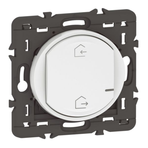 Commande sans fils 2 scénarios Départ/Arrivée pour installation connectée Céliane with Netatmo - blanc sans plaque