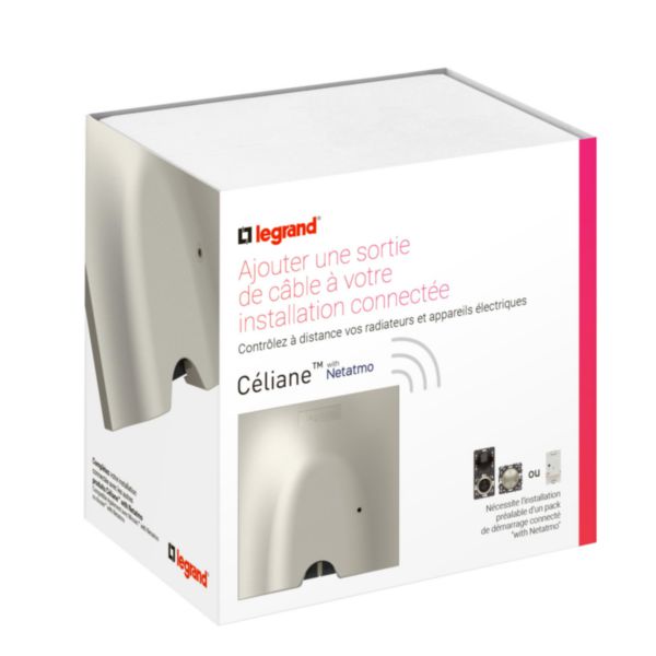 Sortie de câble connectée 230V~ Céliane with Netatmo compatible fil pilote 3000W et mesure consommation - titane