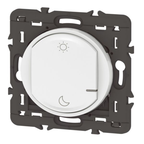 Commande sans fils 2 scénarios Lever/Coucher pour installation connectée Céliane with Netatmo - blanc sans plaque