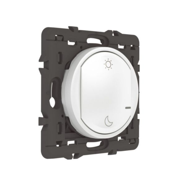 Commande sans fils 2 scénarios Lever/Coucher pour installation connectée Céliane with Netatmo - blanc sans plaque