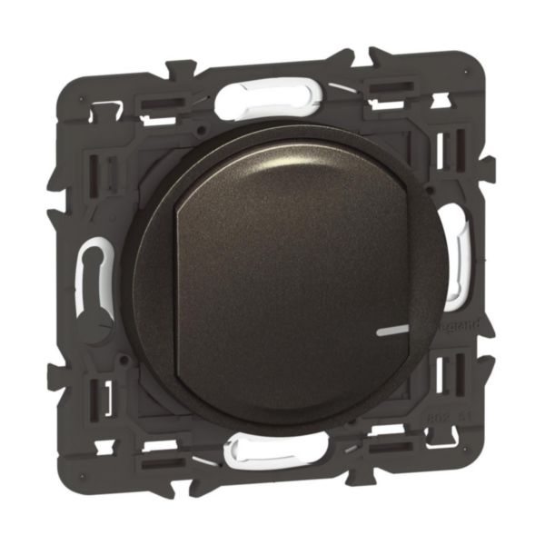 Interrupteur filaire connecté avec option variateur Céliane with Netatmo sans neutre 5W à 300W + compensateur - graphite