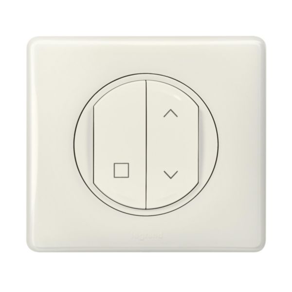 Commande sans fils, sans pile Self-e Céliane with Netatmo pour volets roulants connectés - enjoliveur blanc