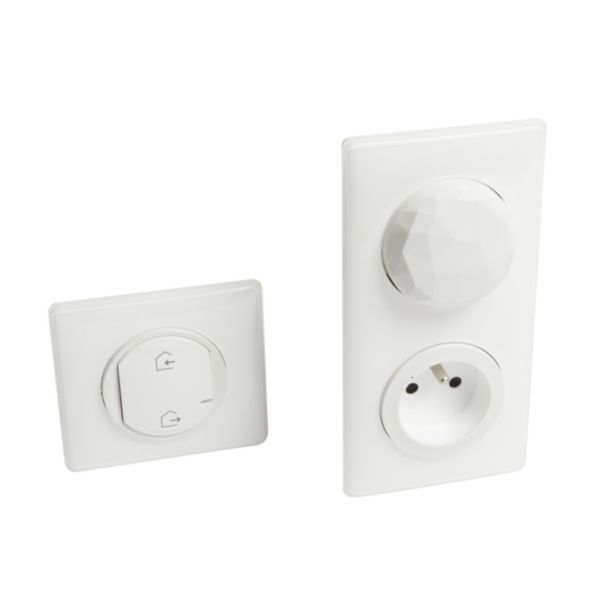 Pack de démarrage installation connectée Céliane with Netatmo 1 prise Control + 1 commande Départ/Arrivée - blanc
