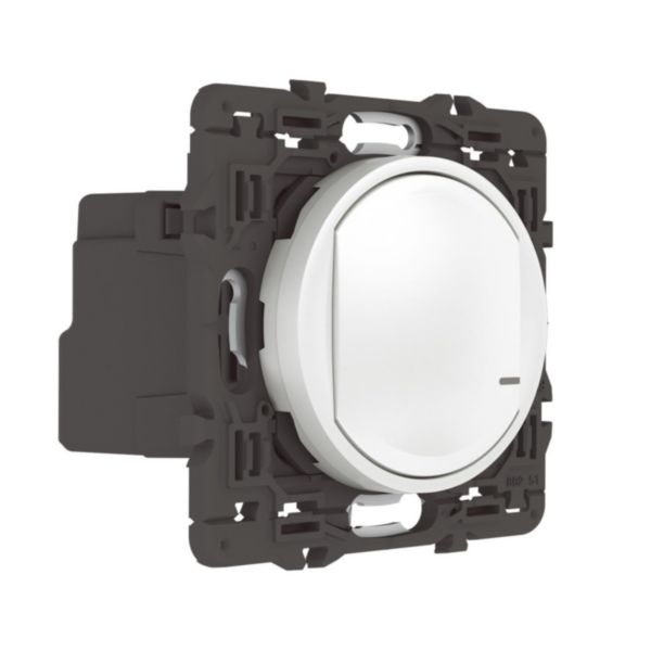 Interrupteur filaire connecté sans neutre avec option variateur Céliane with Netatmo 5W à 125W LED - blanc sans plaque