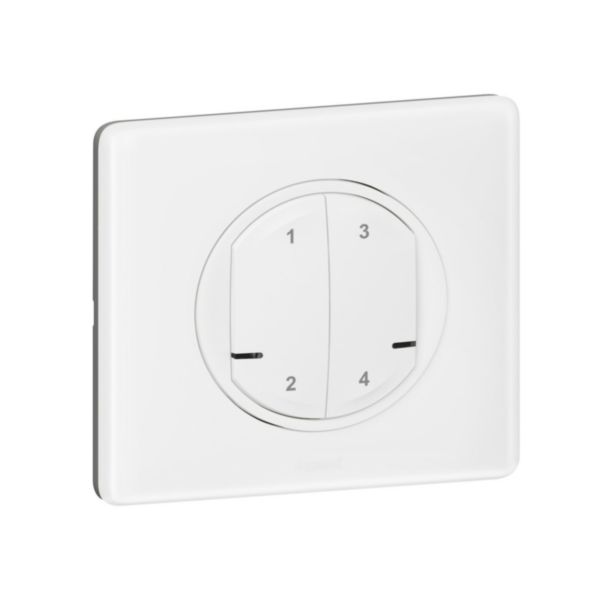 Commande sans fils 4 scénarios pour installation connectée Céliane with Netatmo - blanc
