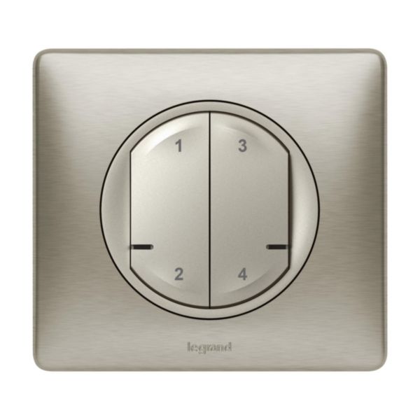 Commande sans fils 4 scénarios pour installation connectée Céliane with Netatmo - titane