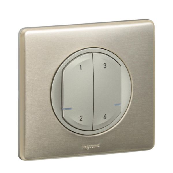 Commande sans fils 4 scénarios pour installation connectée Céliane with Netatmo - titane