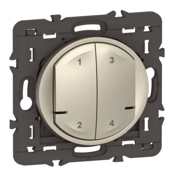 Commande sans fils pour ajout de 4 scénarios pour installation connectée Céliane with Netatmo - titane sans plaque - Page 9