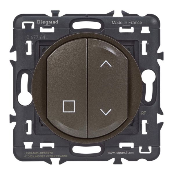 Commande sans fils, sans pile Self-e Céliane with Netatmo pour volets roulants connectés - enjoliveur graphite