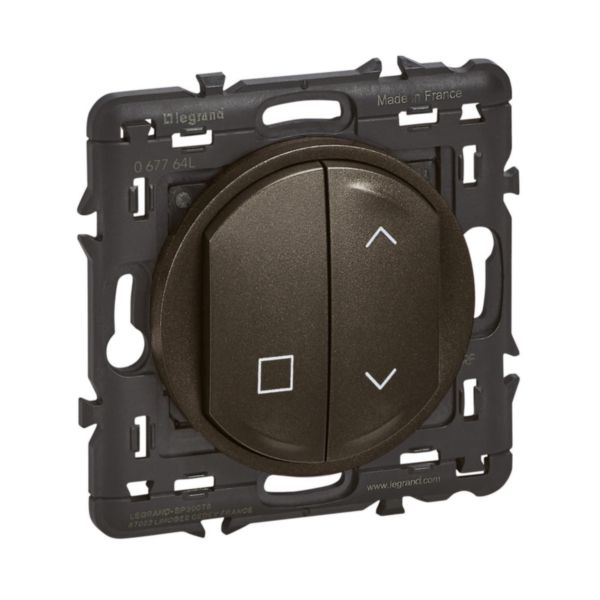 Commande sans fils, sans pile Self-e Céliane with Netatmo pour volets roulants connectés - enjoliveur graphite