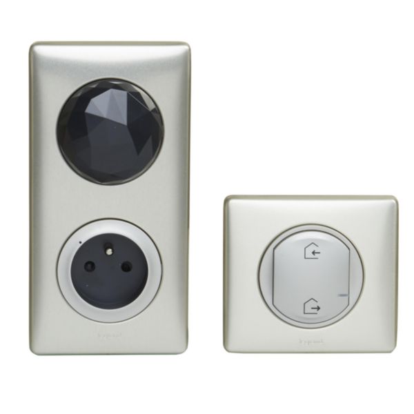 Pack de démarrage installation connectée Céliane with Netatmo 1 prise Control + 1 commande Départ/Arrivée - titane