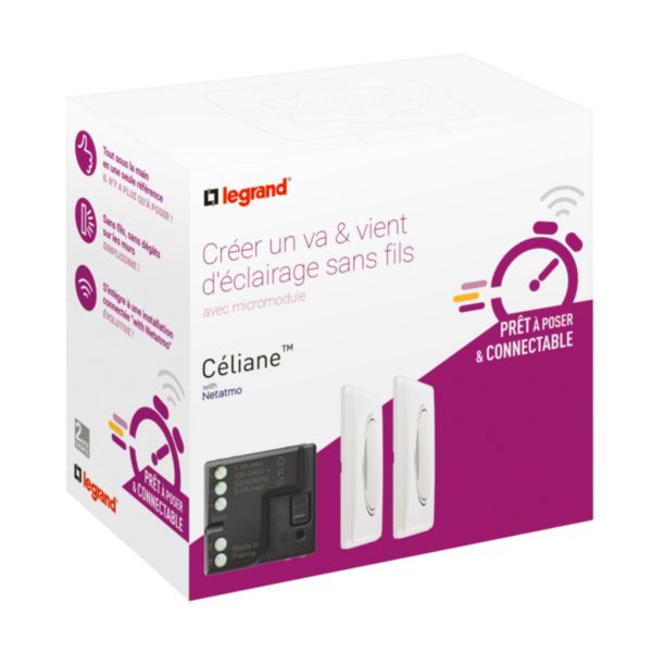 Kit Interrupteur sans fil et sans pile - Qualité Pro - 2 Télécommande + 1  relais