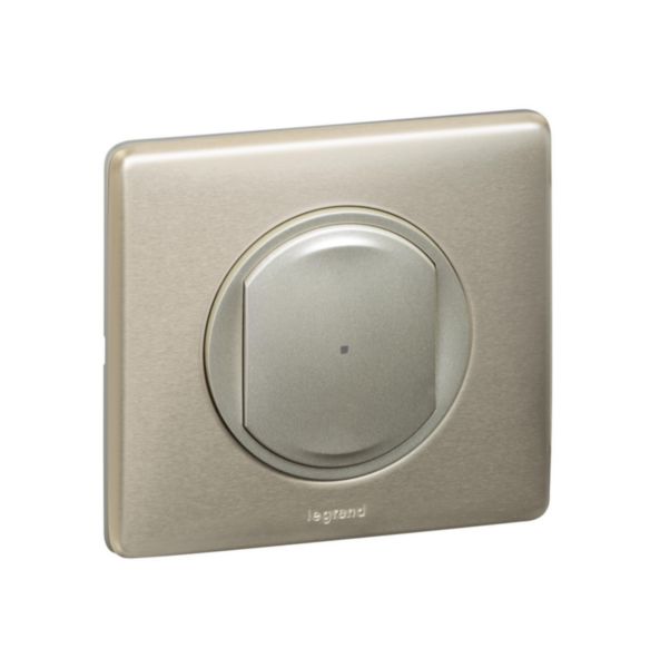 Interrupteur filaire connecté option variateur installation connectée Céliane with Netatmo avec neutre 150W - titane