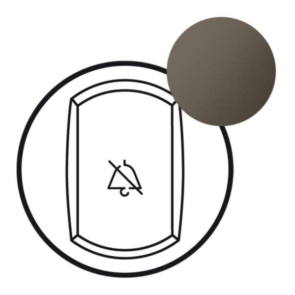 Enjoliveur Céliane pour interrupteur ou va-et-vient avec symbole Ne pas déranger pour hôtel - finition graphite