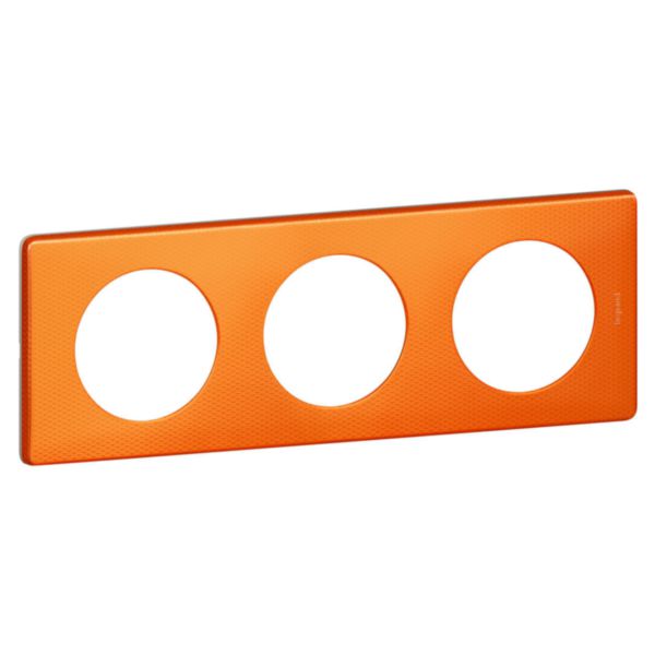 Plaque Céliane Métal 3 postes - finition Orange Snake