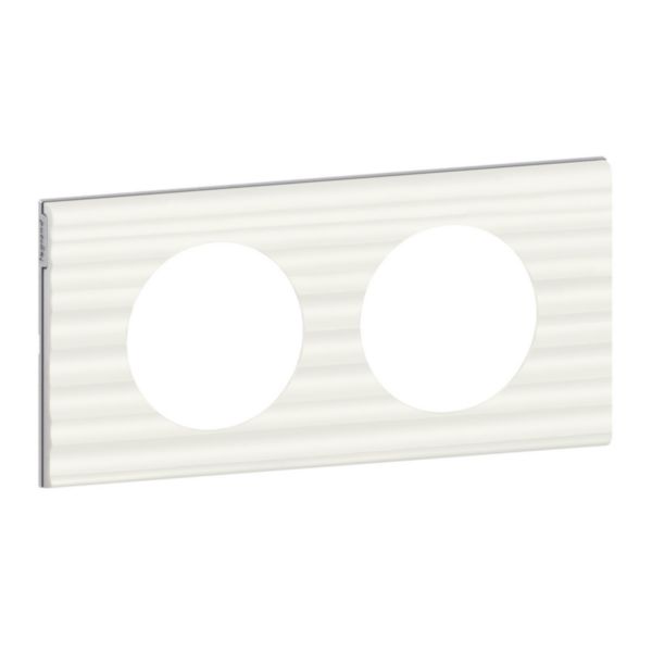 Plaque Céliane Matières 2 postes - finition Corian® Cannelé